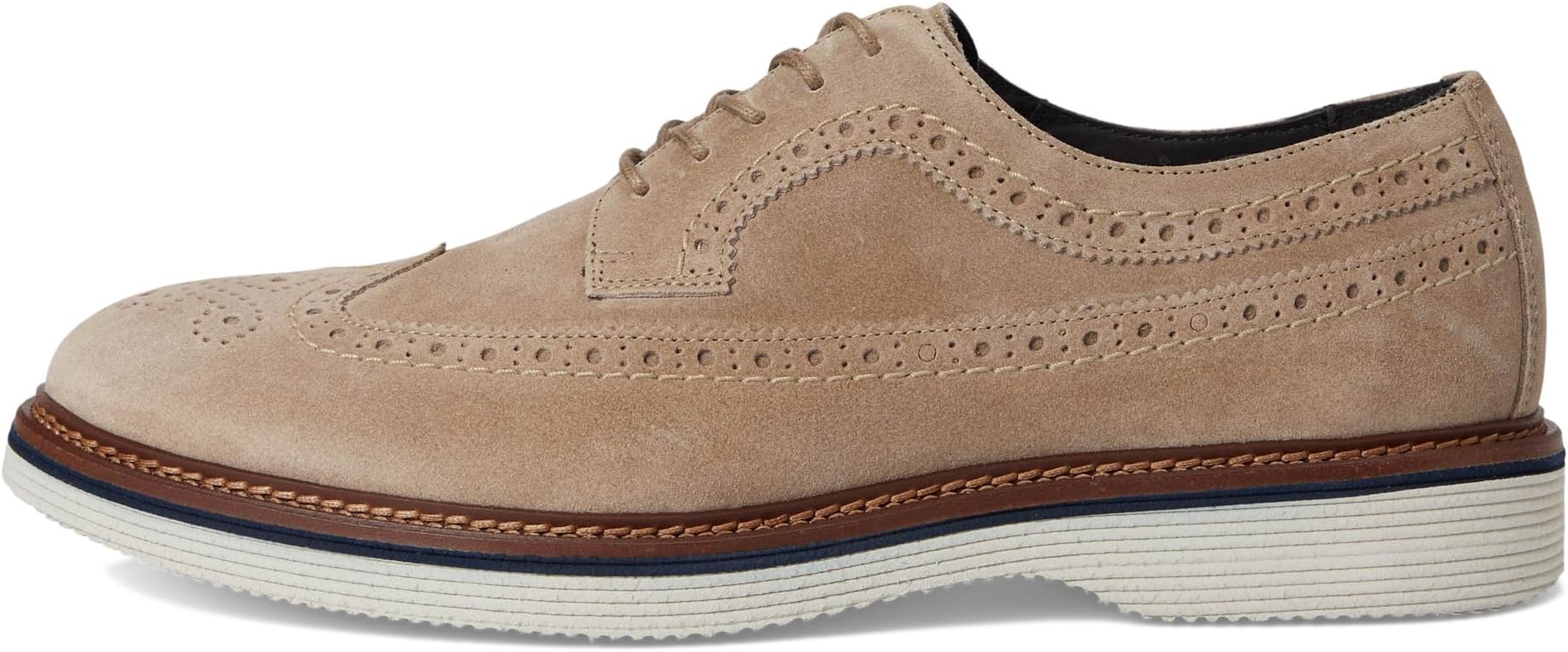 Оксфорды Johnston & Murphy Collection Jenson Longwing, цвет Taupe Italian Suede 1 — фото 4