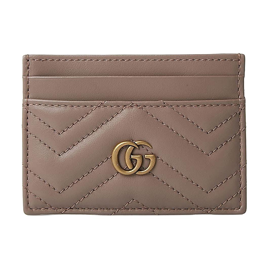 

Кожаный зажим для карт с тиснением Женский телесно-розовый GUCCI