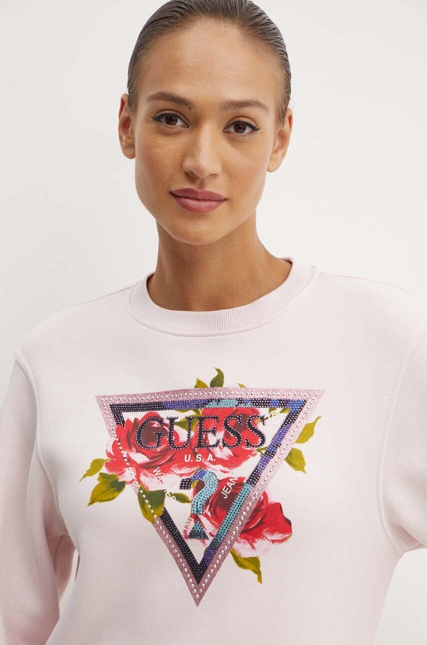 

Толстовка Guess ROSES, розовый