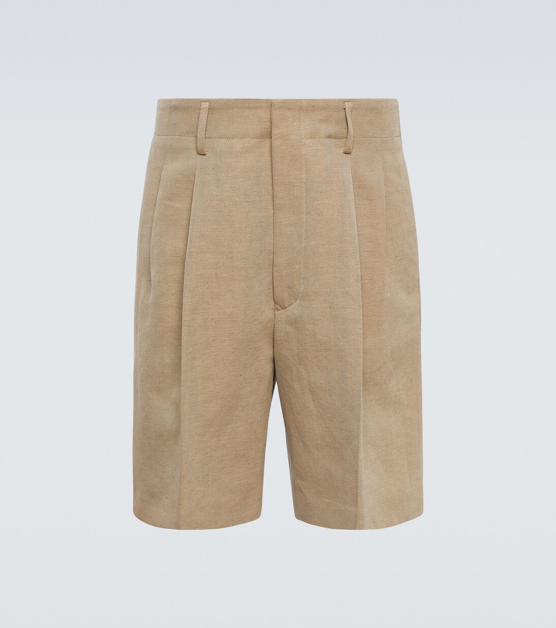 

Джёэцу хлопковые и льняные бермуды в рубчик Loro Piana, Desert Rose Beige