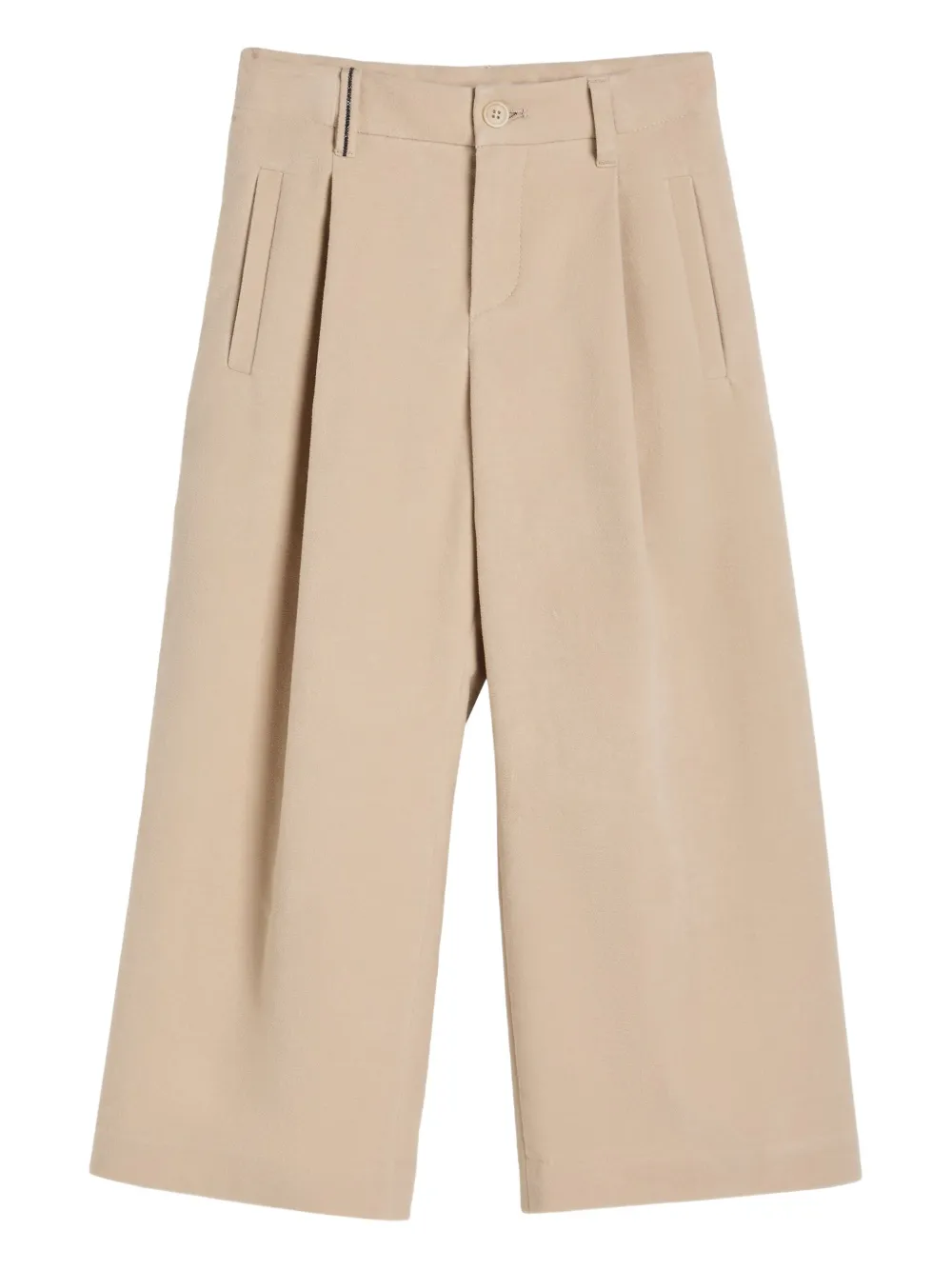 

Брюки со складками Brunello Cucinelli Kids, нейтральный