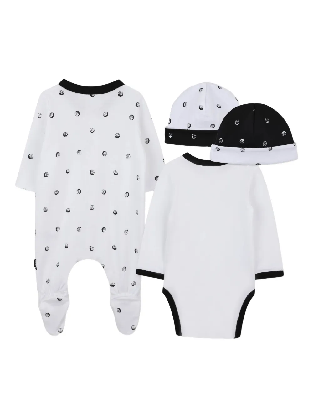 Комплект для новорожденного в горох BOSS Kidswear, белый — фото 2