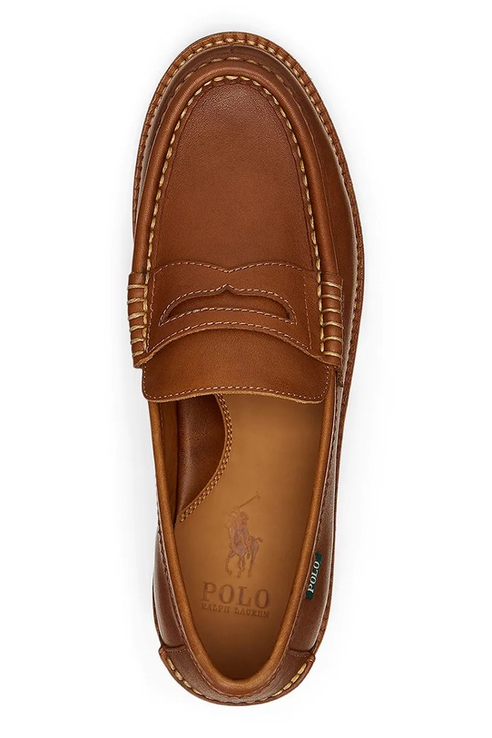Кожаные мокасины Jett Penny Polo Ralph Lauren, коричневый — фото 4