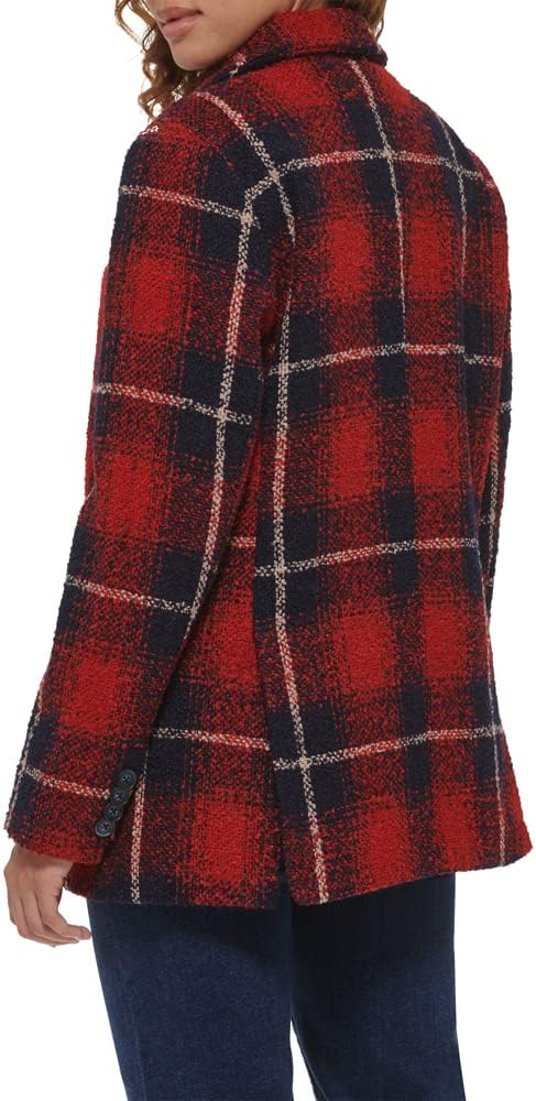 Женский двубортный пиджак Levi's из шерстяной смеси, Red/Navy Ombre — фото 2