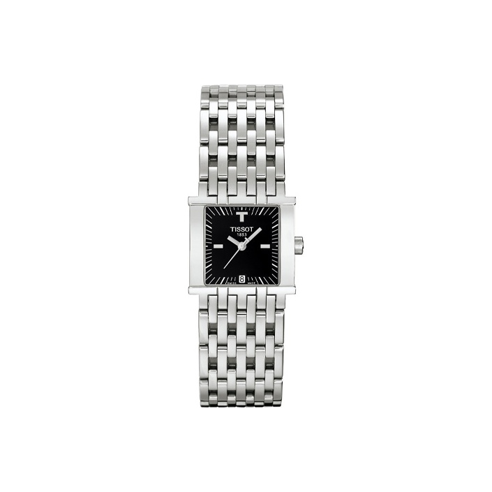 

TISSOT Часы Quartz Movement Women's Watch Watch Black Dial Stainless Steel Case Stainless Steel Watchband, Black Dial