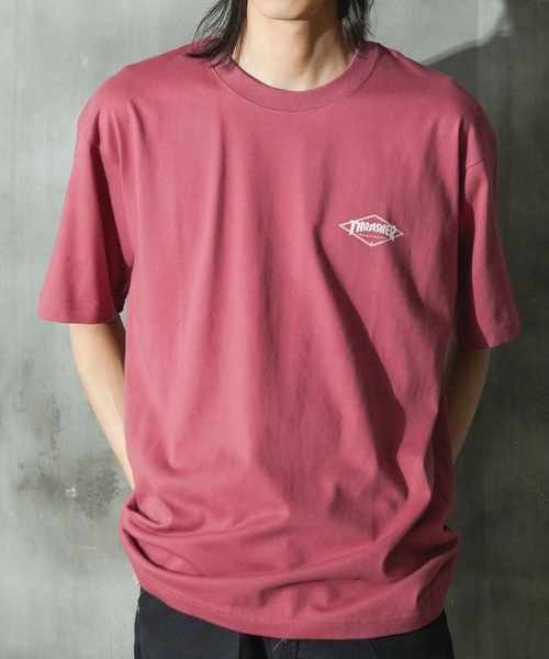 

Футболка с коротким рукавом, принт логотипа бренда THRASHER, красный