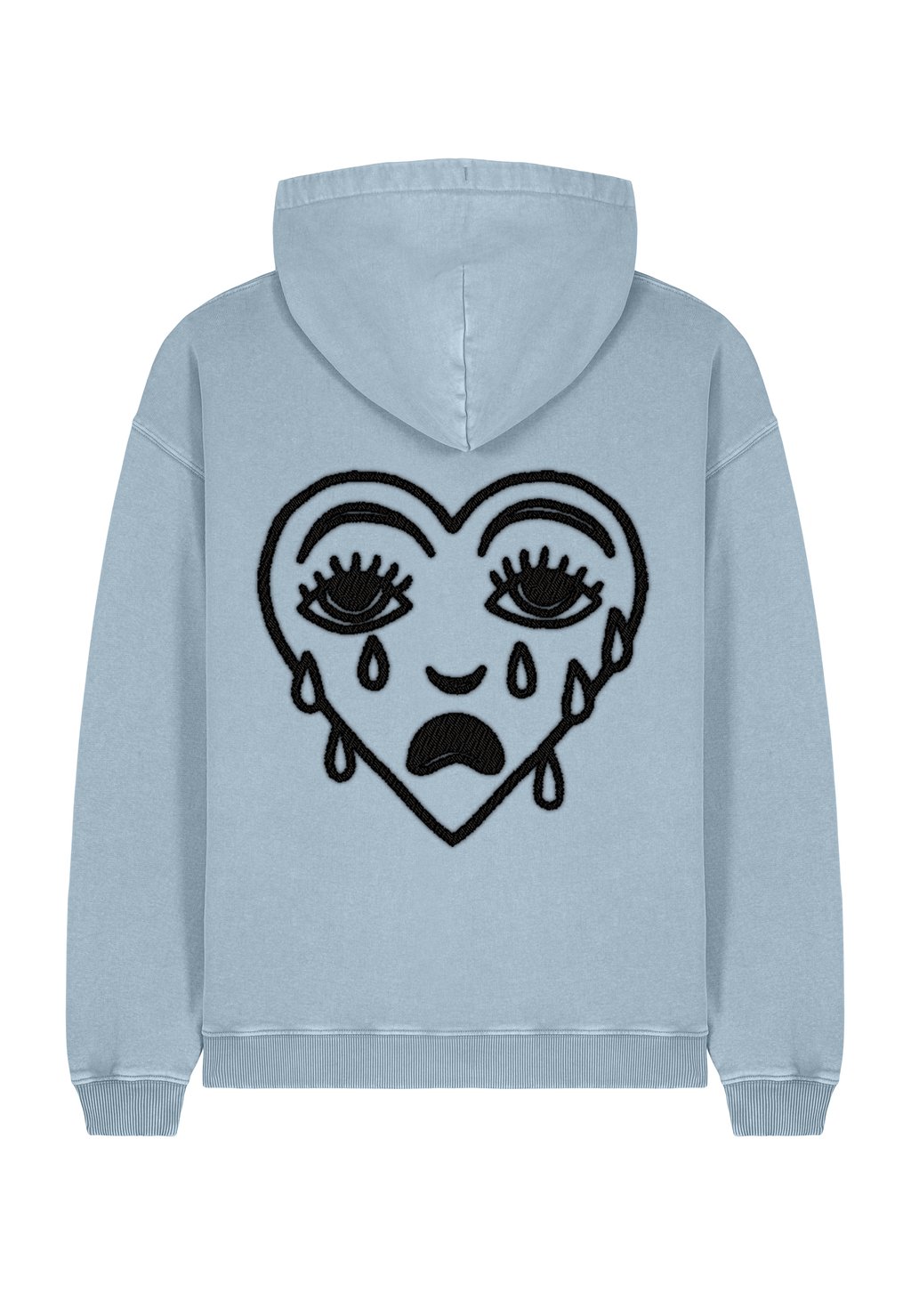 

Толстовка CRYING HEART EMBROIDERY UNISEX con cappuccio Mira Paris, светло-голубой
