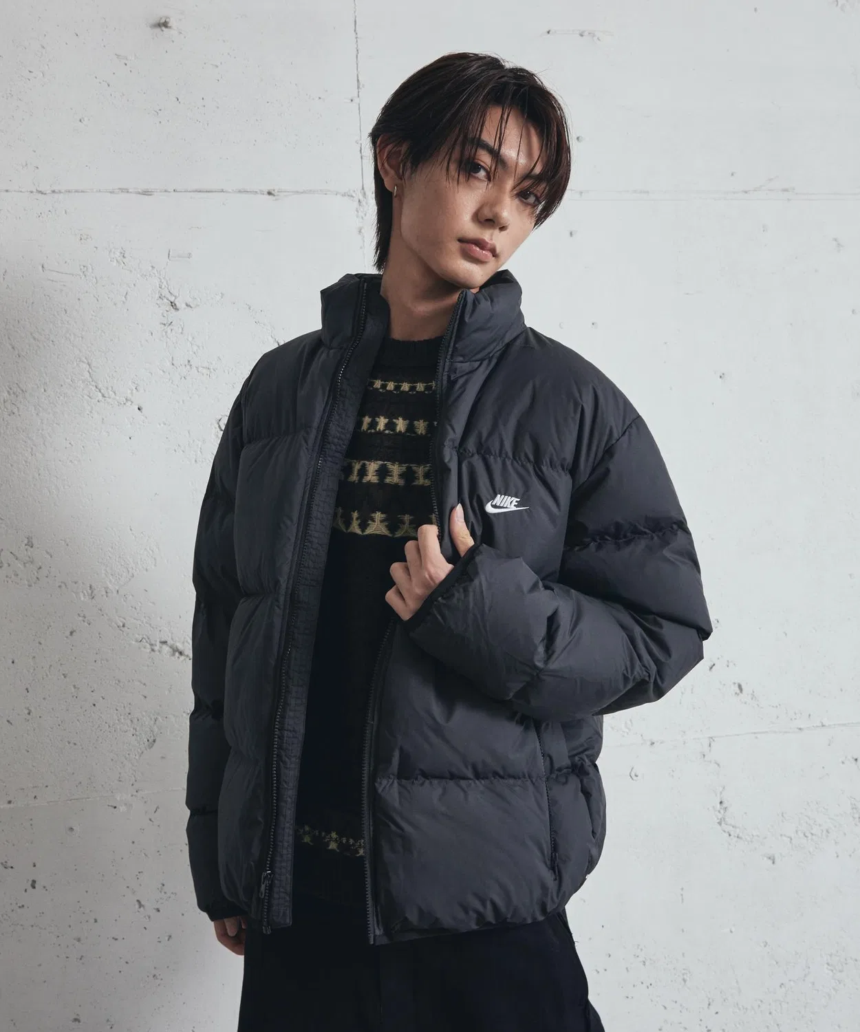 Куртка-пуховик Nike Sportswear Club Therma-FIT мужская, чёрная — фото 3