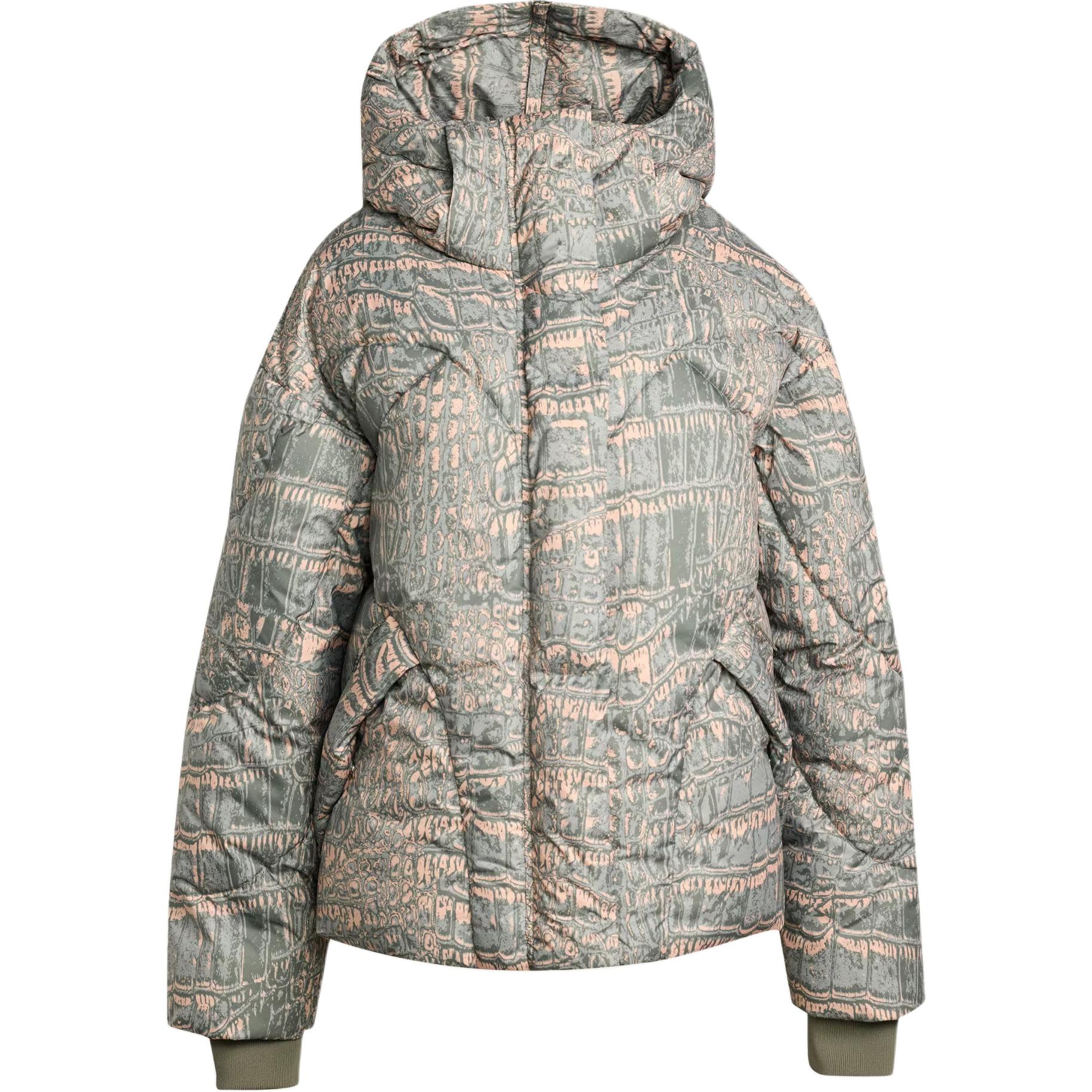 

Стелла Маккартни FW25 утепленная зимняя куртка-пуховик с принтом Women's Adidas, серый