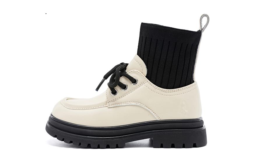 

Противоскользящие износостойкие детские ботинки Martin с низким голенищем Hush Puppies, бежевый