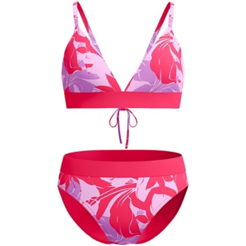 

Женский купальник-бикини с принтом, треугольный, 2 части Speedo, цвет raspberry fill