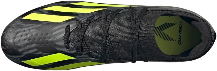 Кроссовки Adidas Unisex-Adult X Crazyfast League Firm Ground, черный/желтый/серый — фото 4