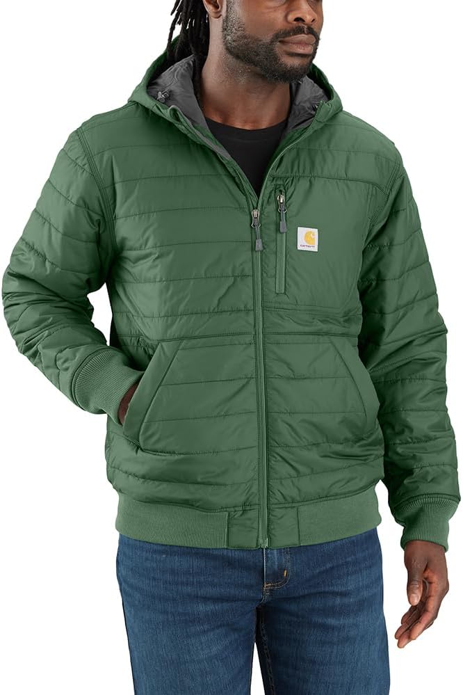 

Carhartt мужская куртка с капюшоном Rain Defender, свободного кроя, утепленная, легкая, Frosted Balsam
