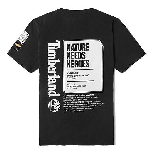 

Футболка men's ss20 earth series printing short sleeve black Timberland, черный