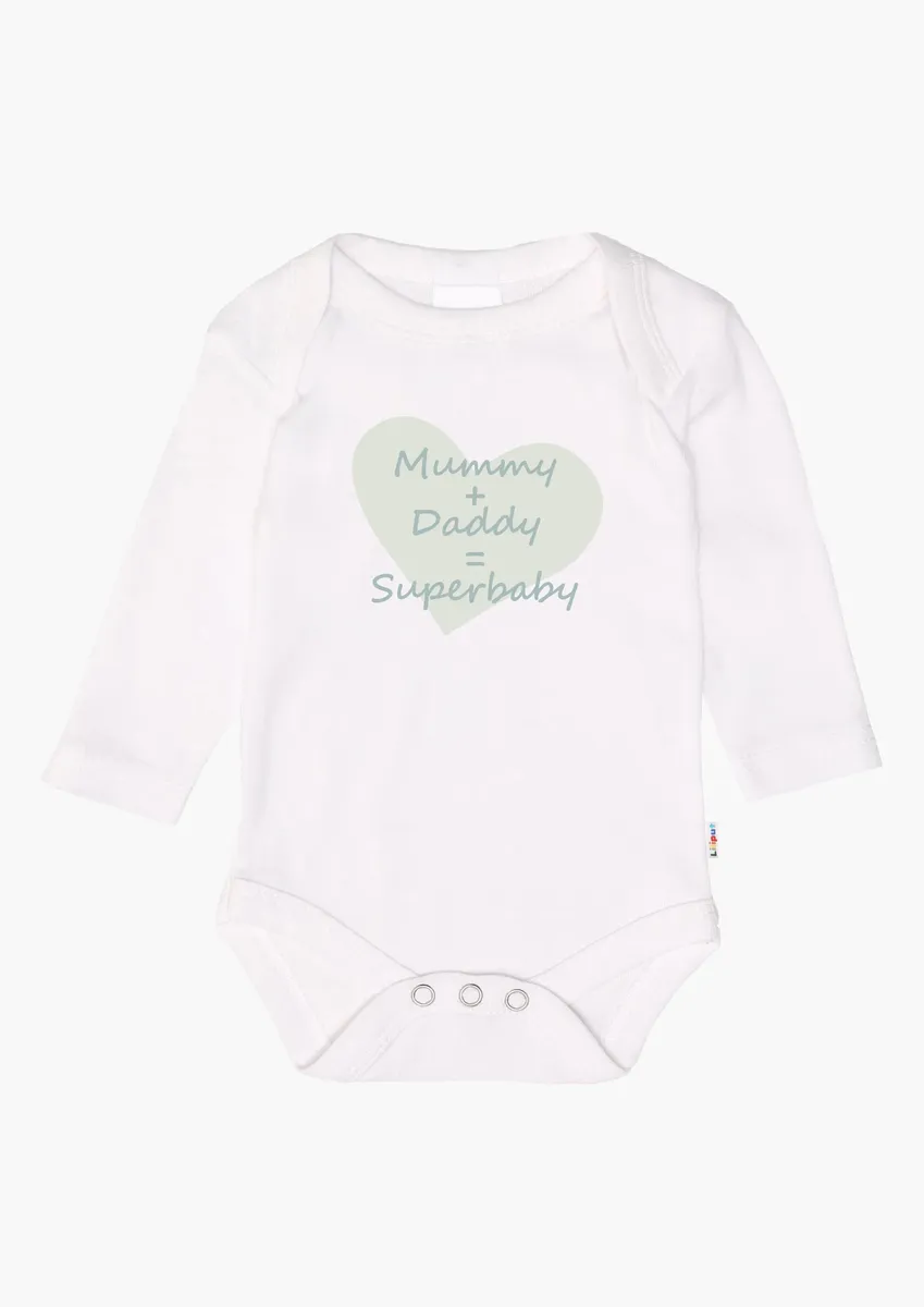 Боди Liliput "Superhero / Superbaby", с кнопками в промежности, белый — фото 3