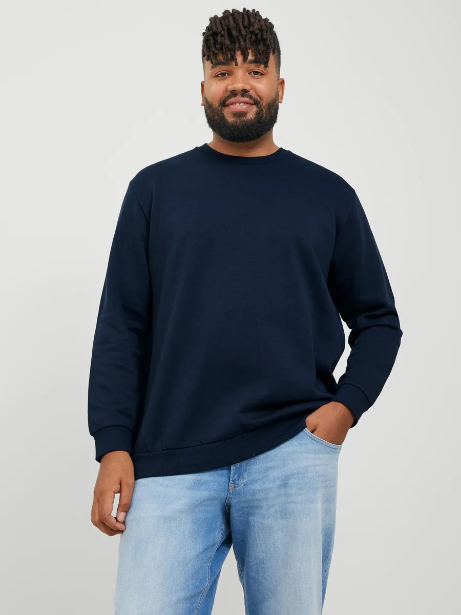 

Толстовка Jack & Jones PlusSize "JJEBRADLEY SWEAT CREW NOOS PLS", синий