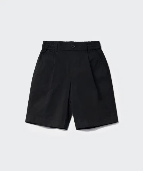 Детские широкие хлопковые шорты MUSINSA STANDARD KIDS чёрные — фото 3