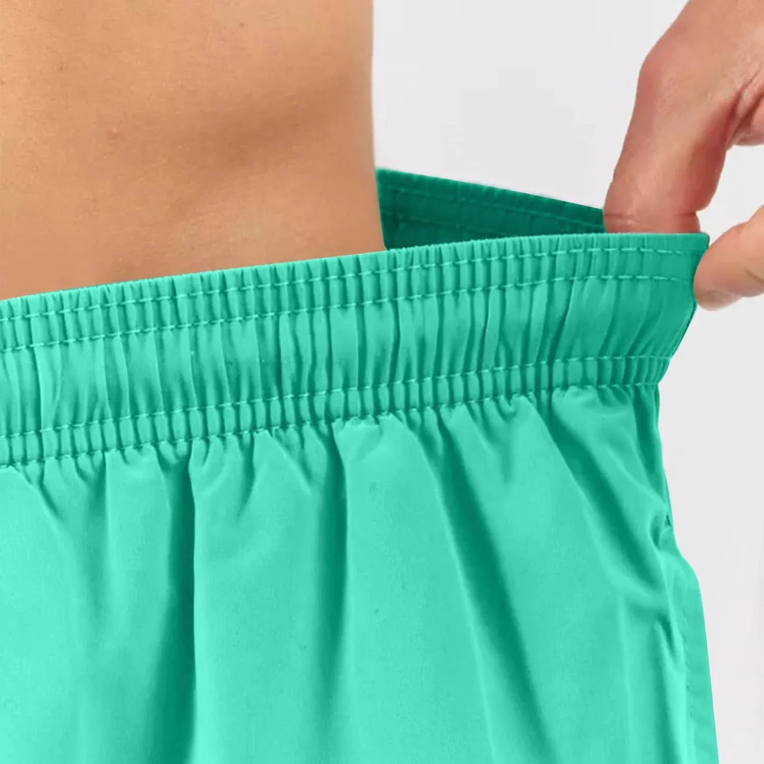 Спортивные шорты для бега, легкие, с карманами, Mint Green — фото 3