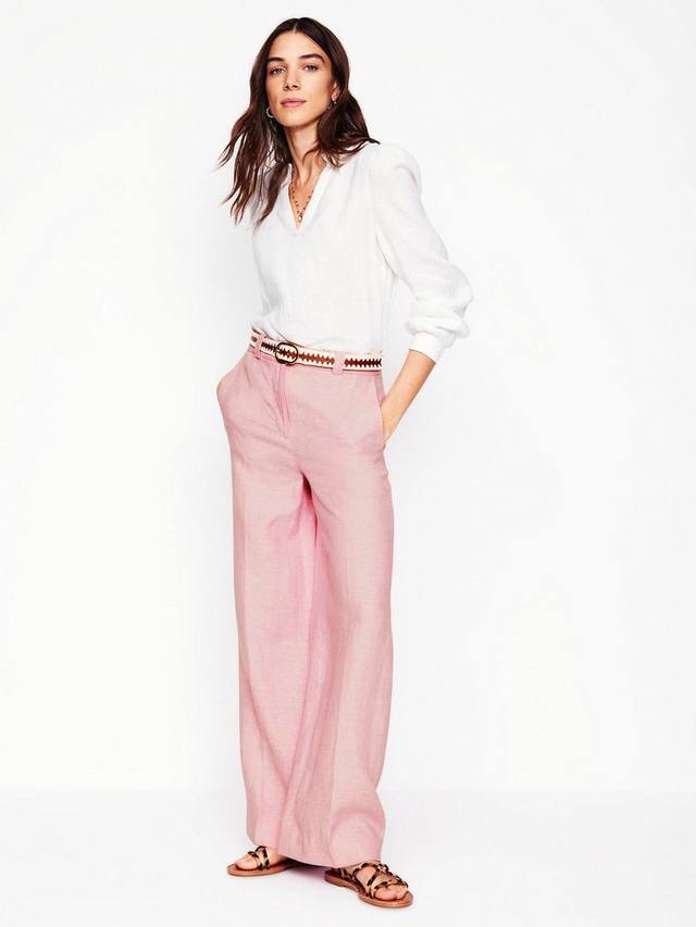 

Брюки из чистого льна westbourne Boden, цвет Mauve Chambray