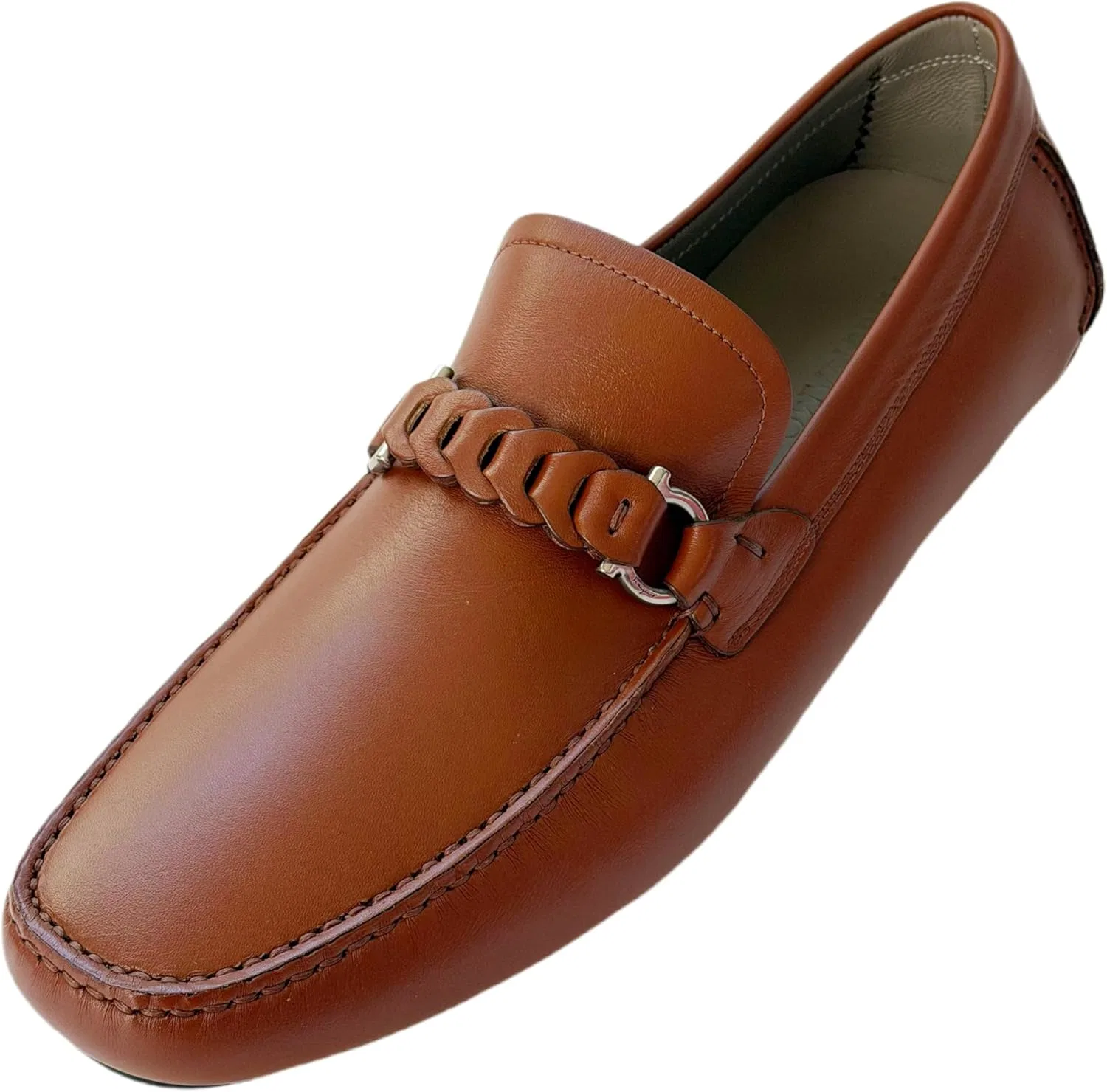 Лоферы из натуральной кожи Salvatore Ferragamo, коричневый