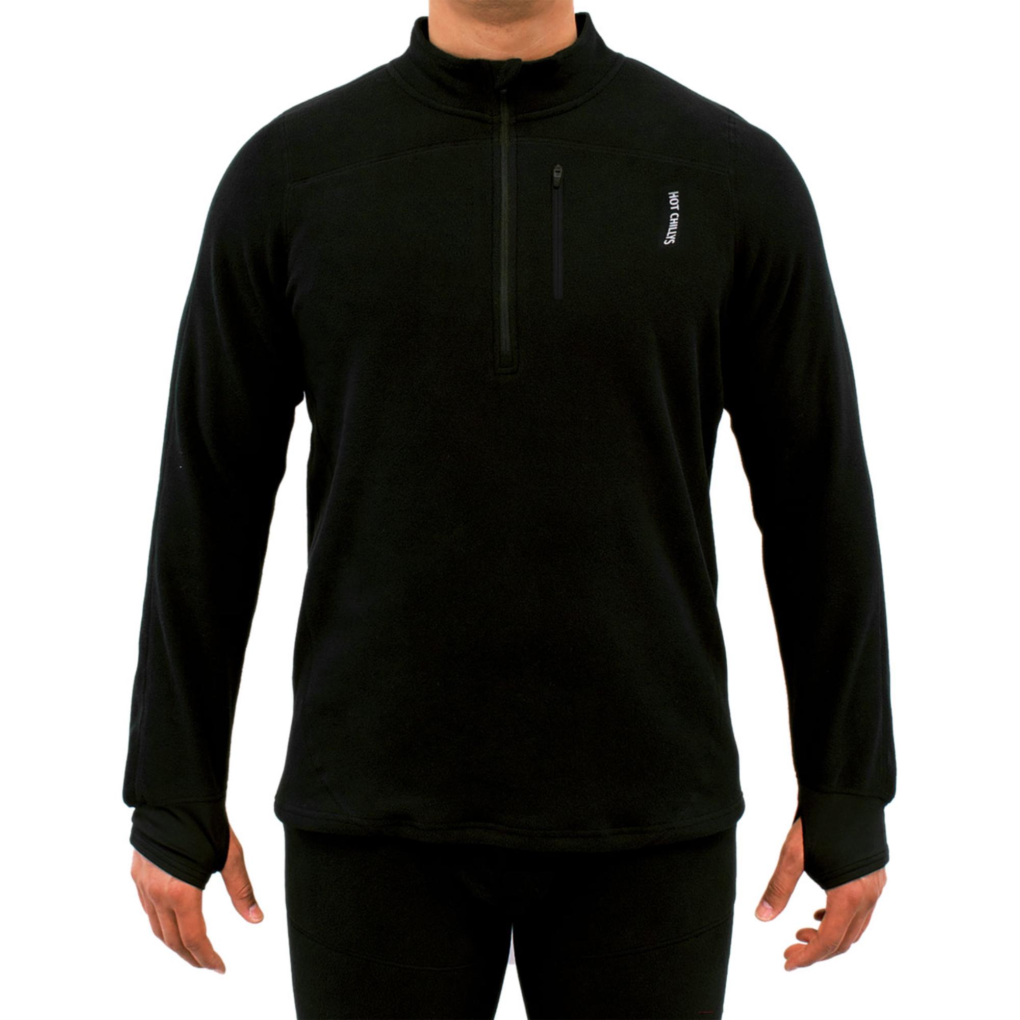 

Мужская флисовая футболка La Montana с застежкой-молнией. Hot Chillys, Black/Black, Черный, Мужская флисовая футболка La Montana с застежкой-молнией. Hot Chillys, Black/Black