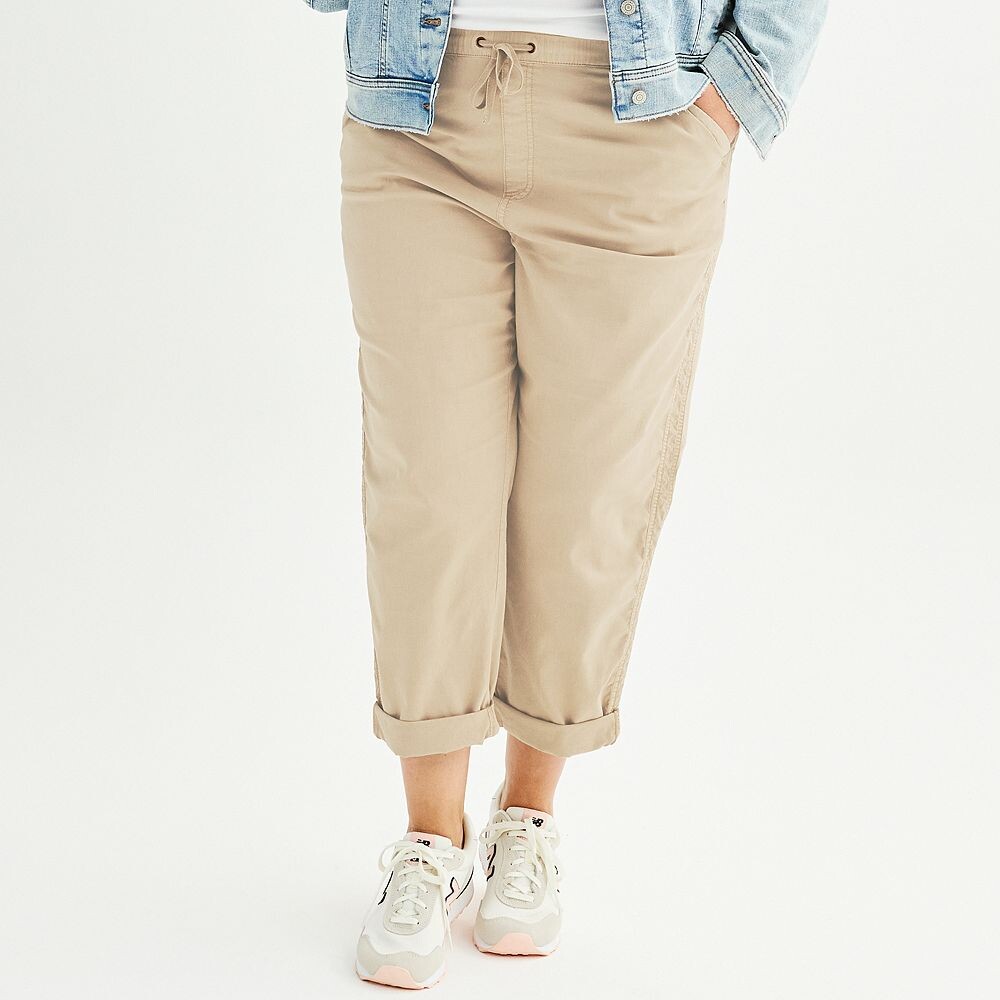 

Плюс размер Sonoma Goods For Life Easy Paper Bag Waist Capri, цвет Riviera Sand
