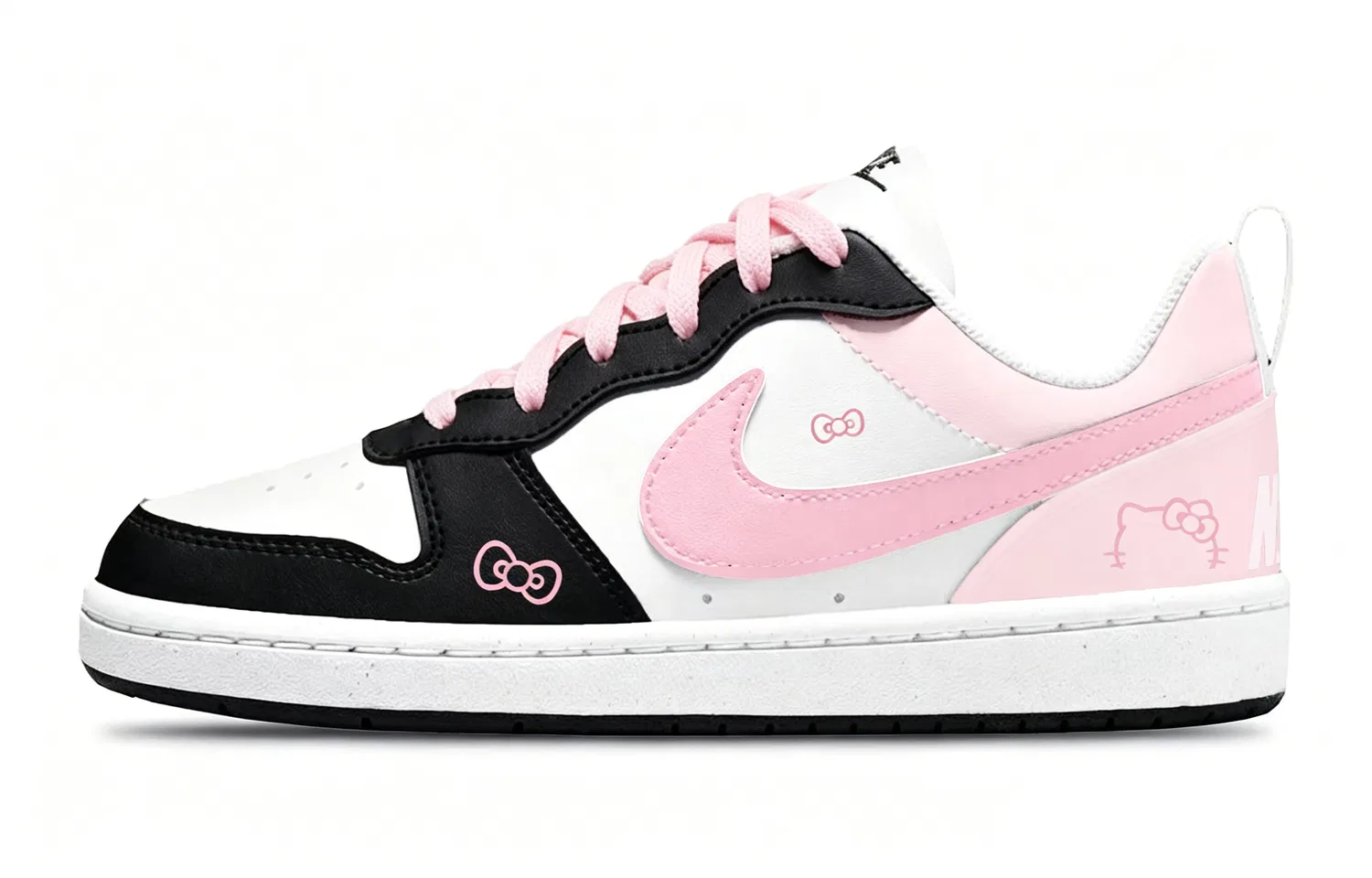 Кроссовки кожаные Court Borough Low Top детские для скейтбординга Black Unisex Nike — фото 3