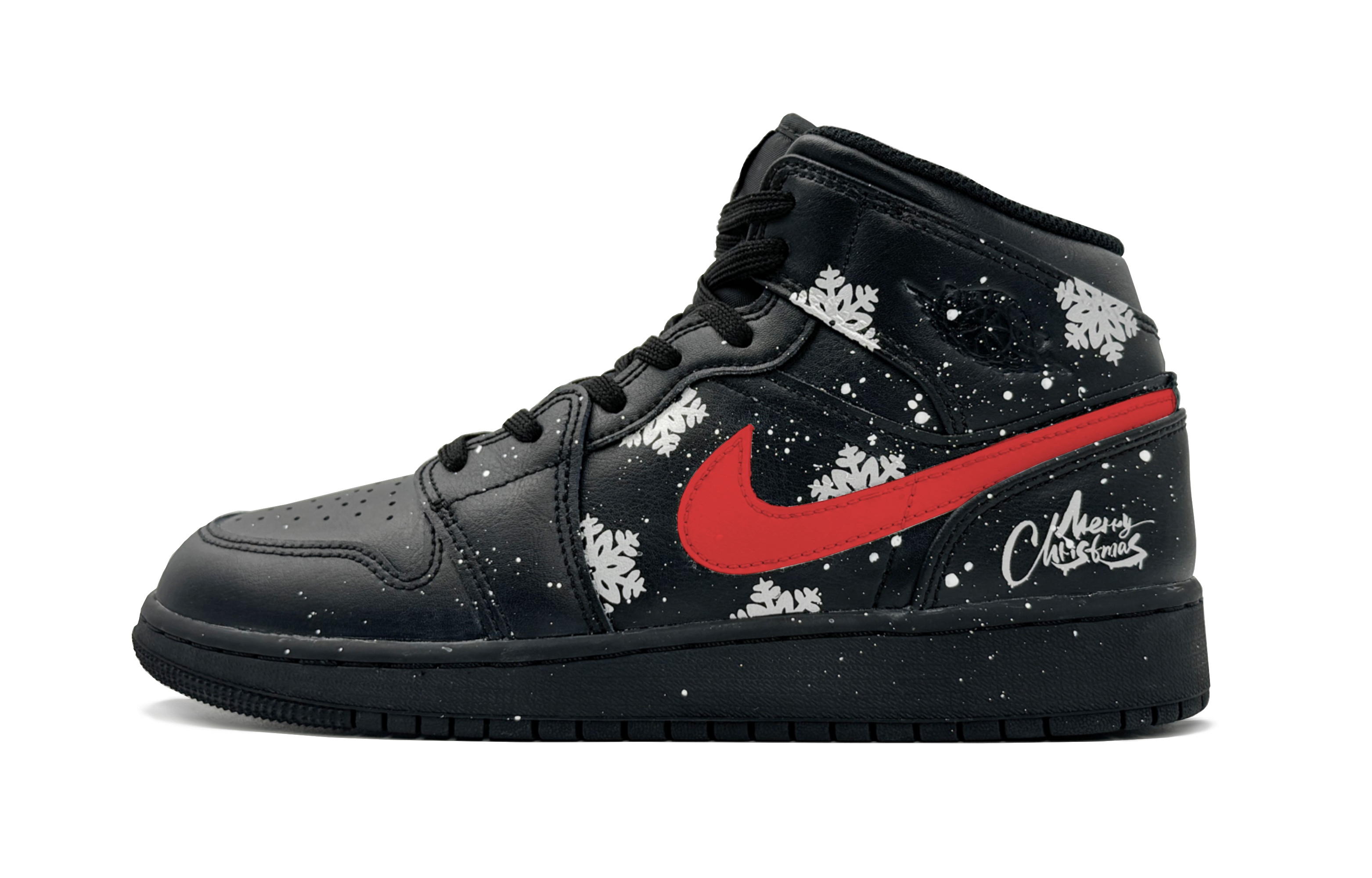 

Баскетбольные кроссовки Air 1 Mid Mid для детей и подростков Jordan, черный/красный