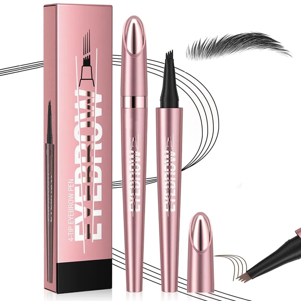 Водостойкий карандаш для бровей 3D Microblading с 4 кончиками Generisch, 4#-Black
