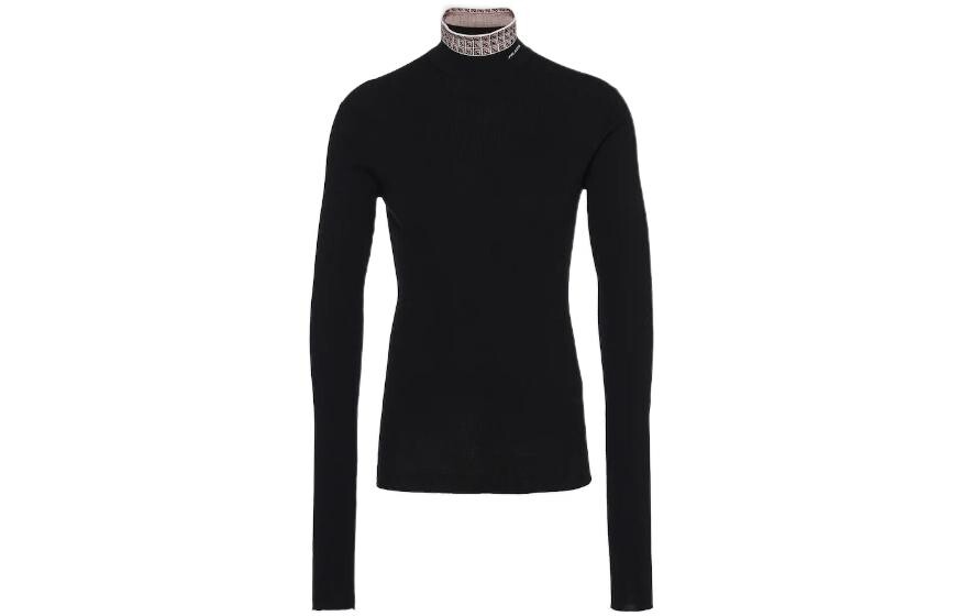 

Свитер мужской Prada Intarsia с цветным воротником, черный