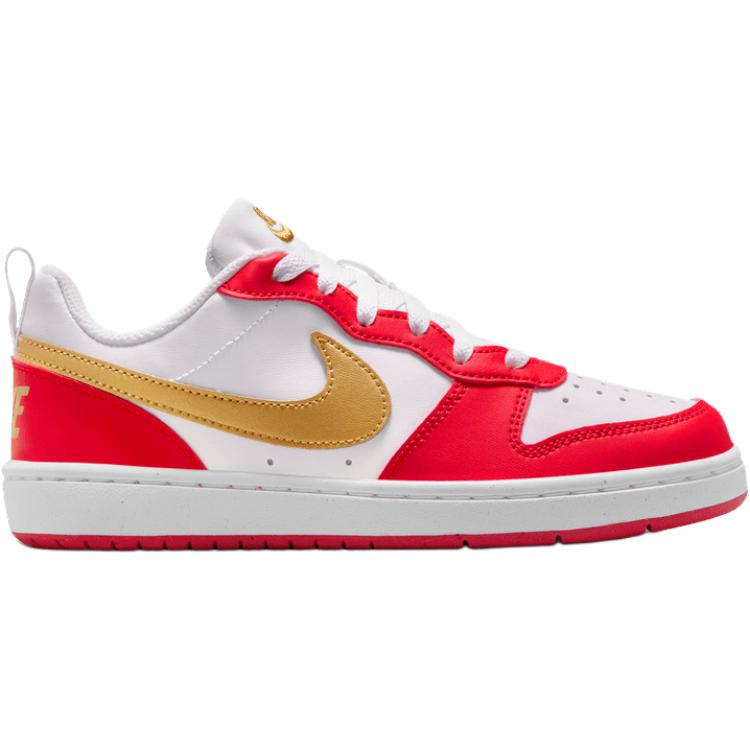 Nike Детские низкие скейтбордистские кроссовки Court Borough, красно-белые, для подростков — фото 3
