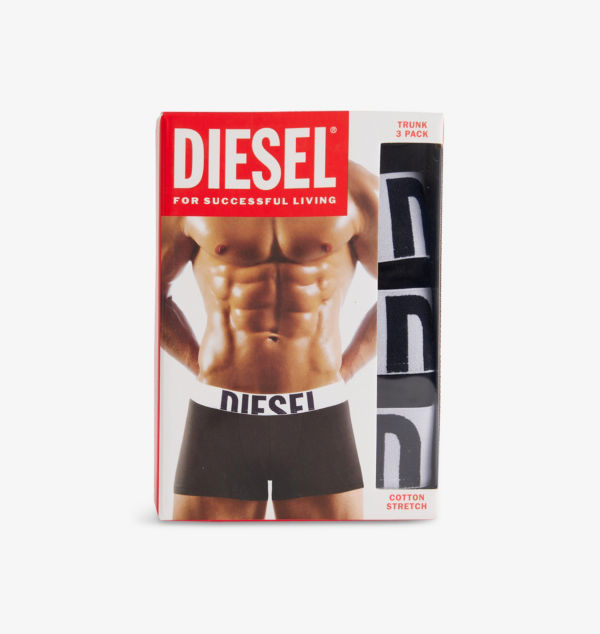

Комплект из трех трусов-боксеров из эластичного хлопка с фирменным поясом Diesel, цвет e3784