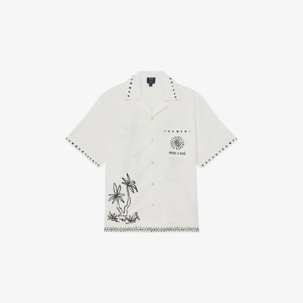 

Рубашка из хлопка и льна Reiss x Ché Galera Reiss, белый