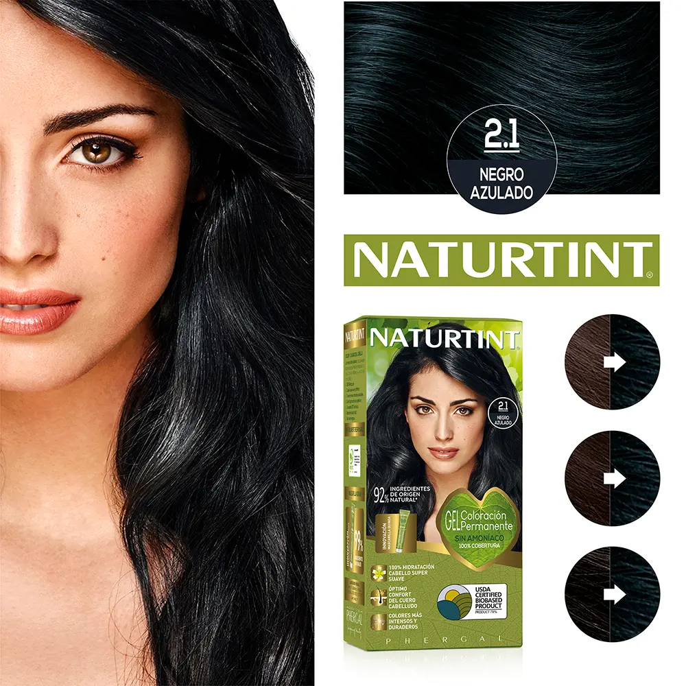 Краска для волос Naturtint Naturtint, цвет 2.1 negro azulado, 170 мл. — фото 2
