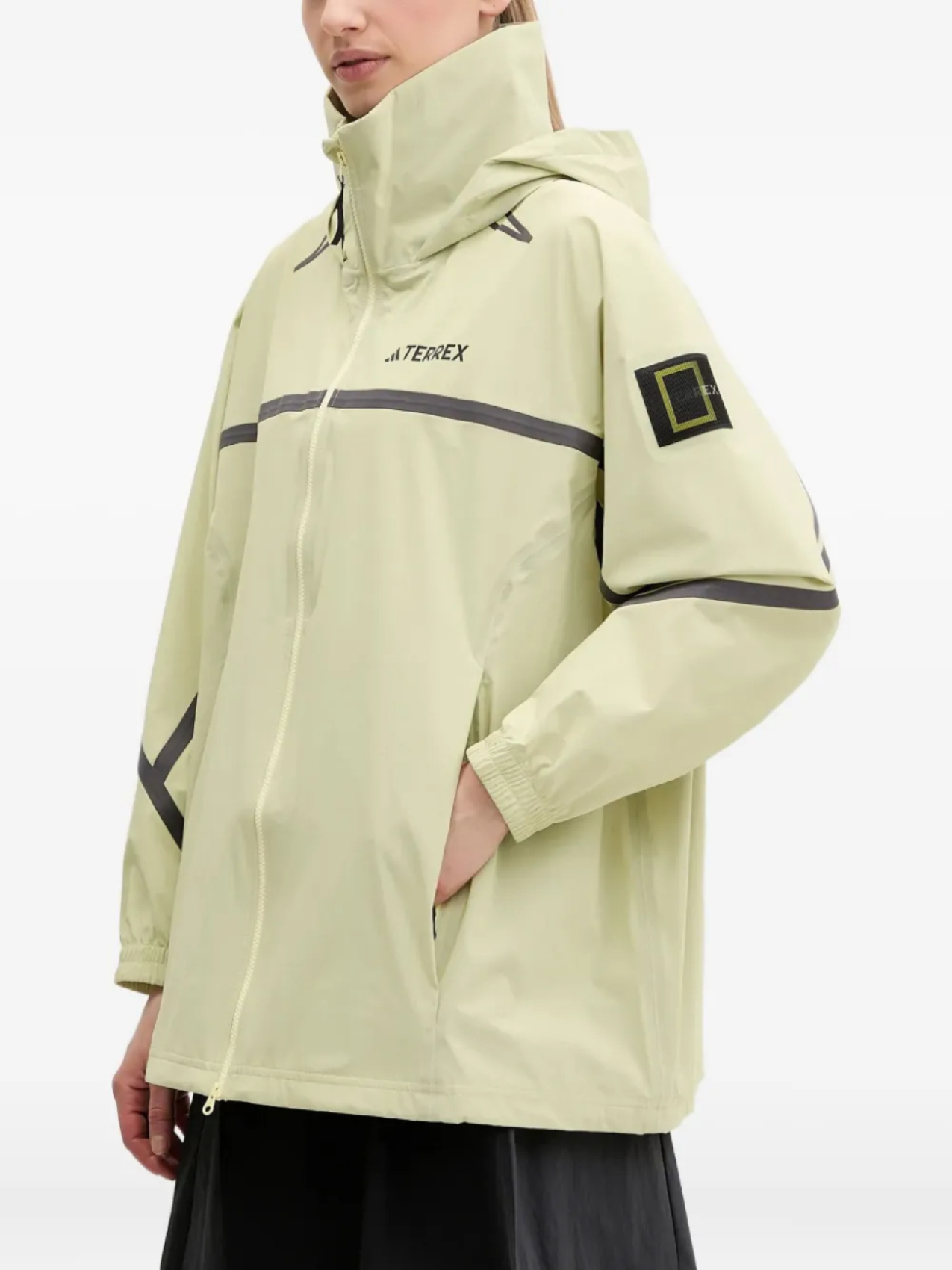 

Куртка-дождевик с графической панелью Adidas x National Geographic, желтый
