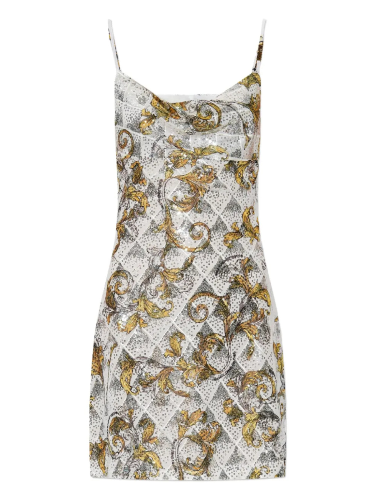

Платье, украшенное пайетками Versace Jeans Couture, белый