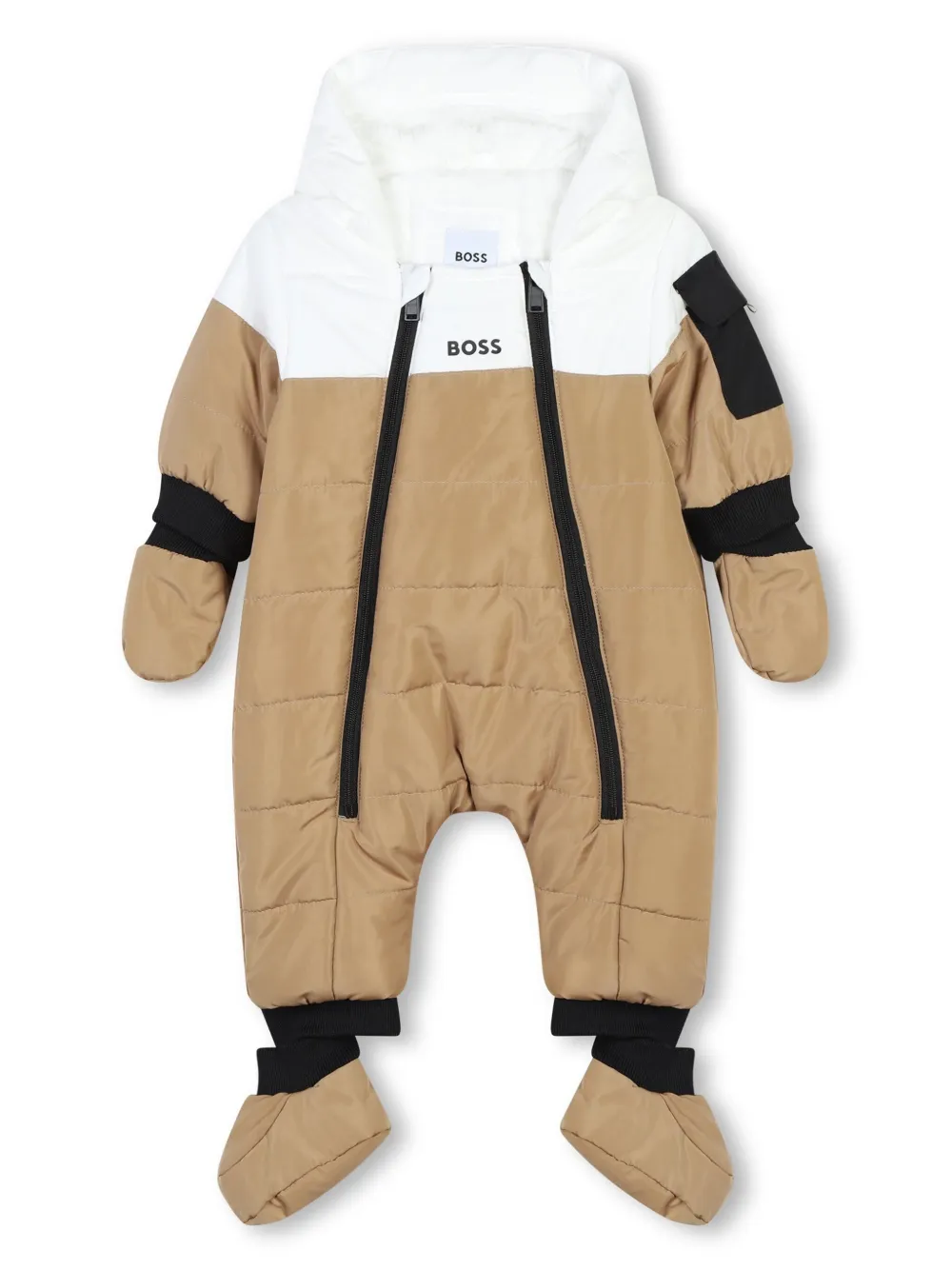 

Комбинезон с капюшоном и логотипом BOSS Kidswear, нейтральный