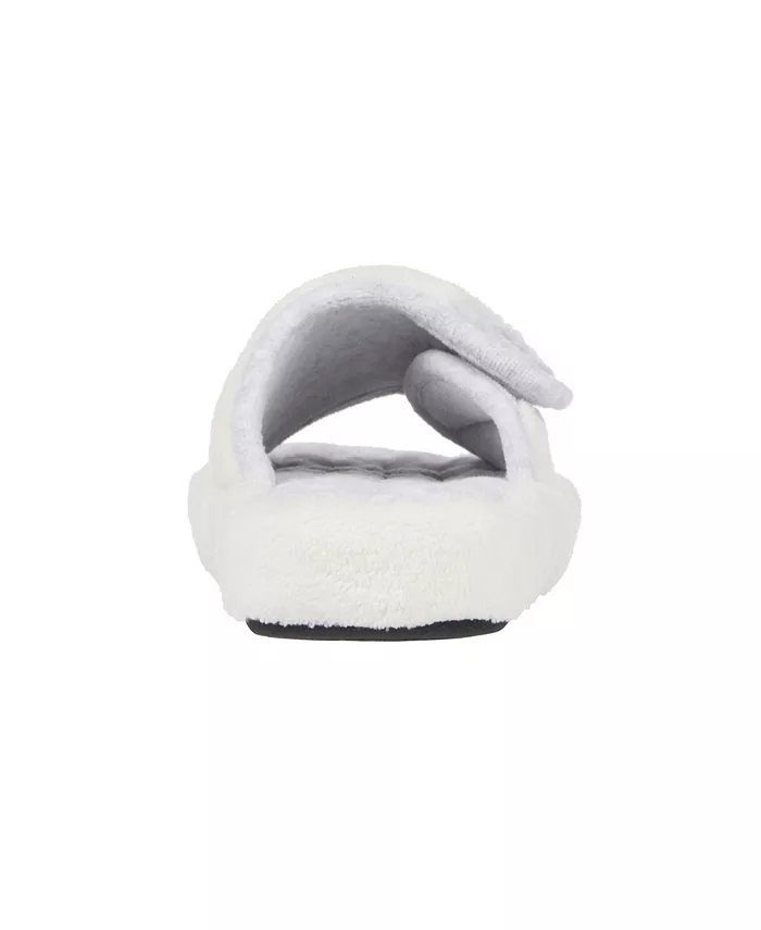 Женские тапочки-кроксы Microterry Spa Slide Clog Isotoner Signature, белый — фото 4