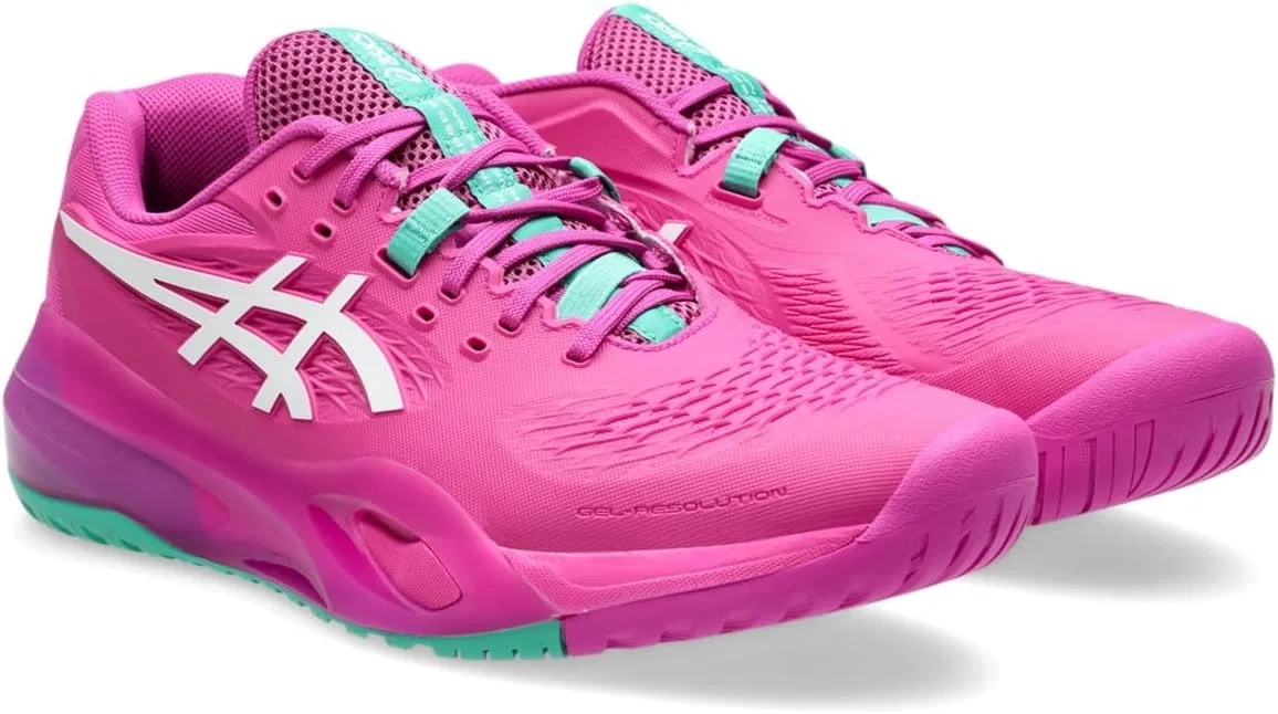 Кроссовки теннисные ASICS, Digital Sakura/White — фото 2