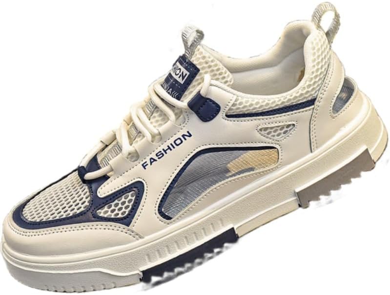 

Летние мужские дышащие спортивные кроссовки - легкие, низкие с вентиляционными отверстиями, изготовлены из ПУ ткани с ПВХ подошвой, подходят для ежедневного комфорта и модного образа на улице Clolinde, белый/синий