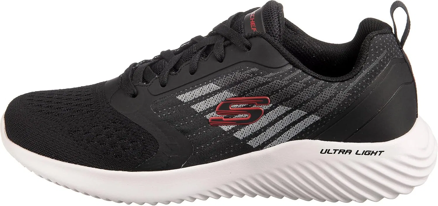 Мужские кроссовки Skechers Bounder Verkona, 2-Black White Grey Red — фото 2