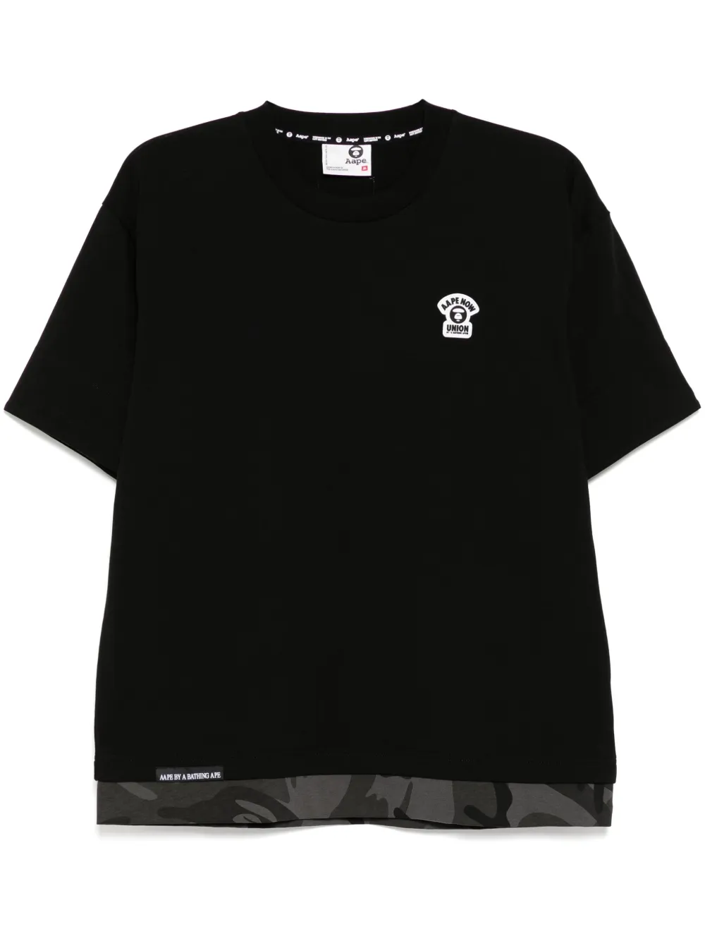 

Футболка с логотипом AAPE BY *A BATHING APE, черный