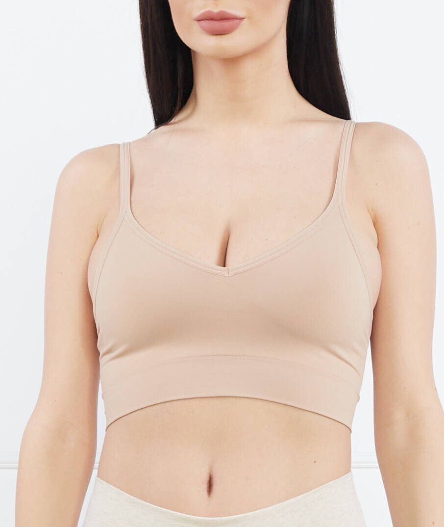 

Бюстгальтер Spanx Ecocare Everyday Shaping Longline Bralette, бежевый