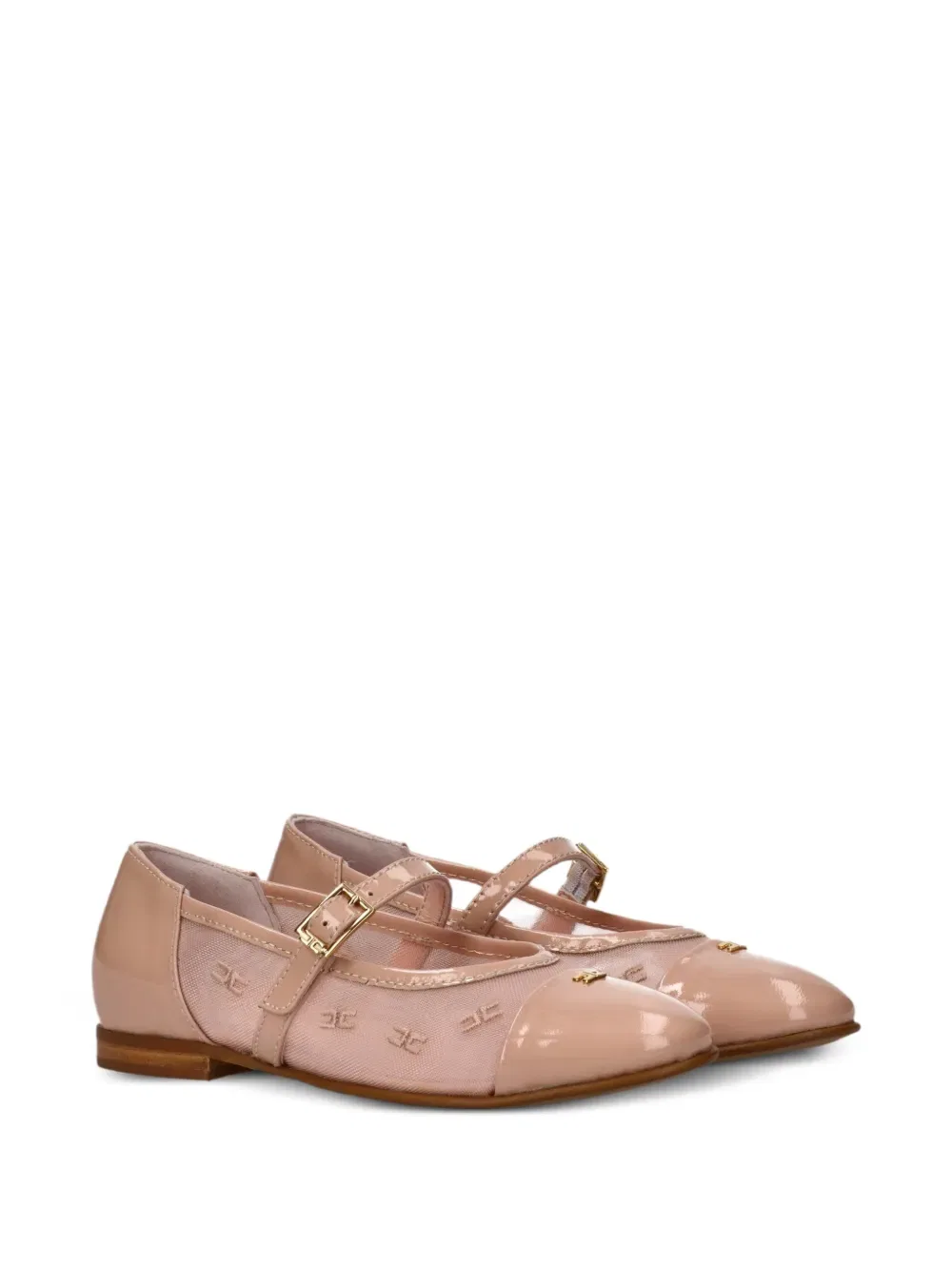 Балетки с пряжками Elisabetta Franchi La Mia Bambina, нейтральный