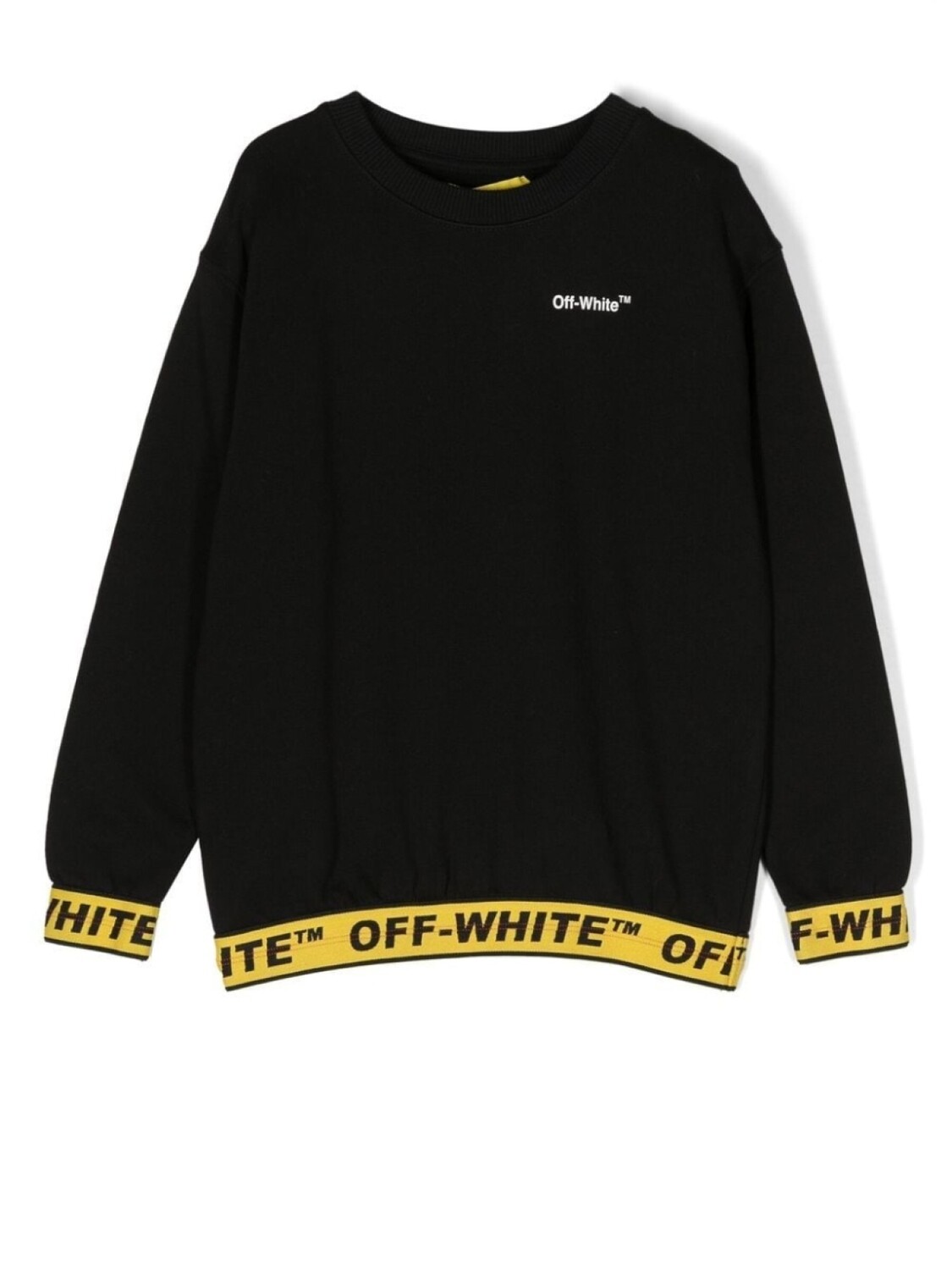 

Off-White Kids толстовка с круглым вырезом и логотипом, черный