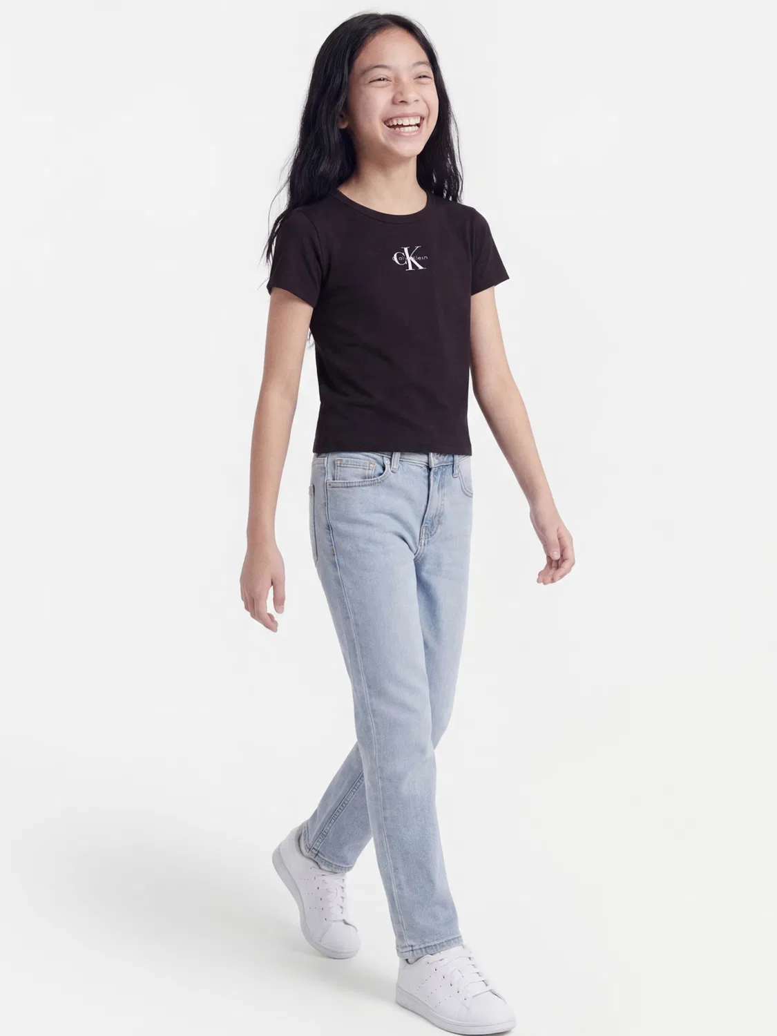 Джинсовая рубашка Calvin Klein Jeans Monologo черного цвета — фото 4