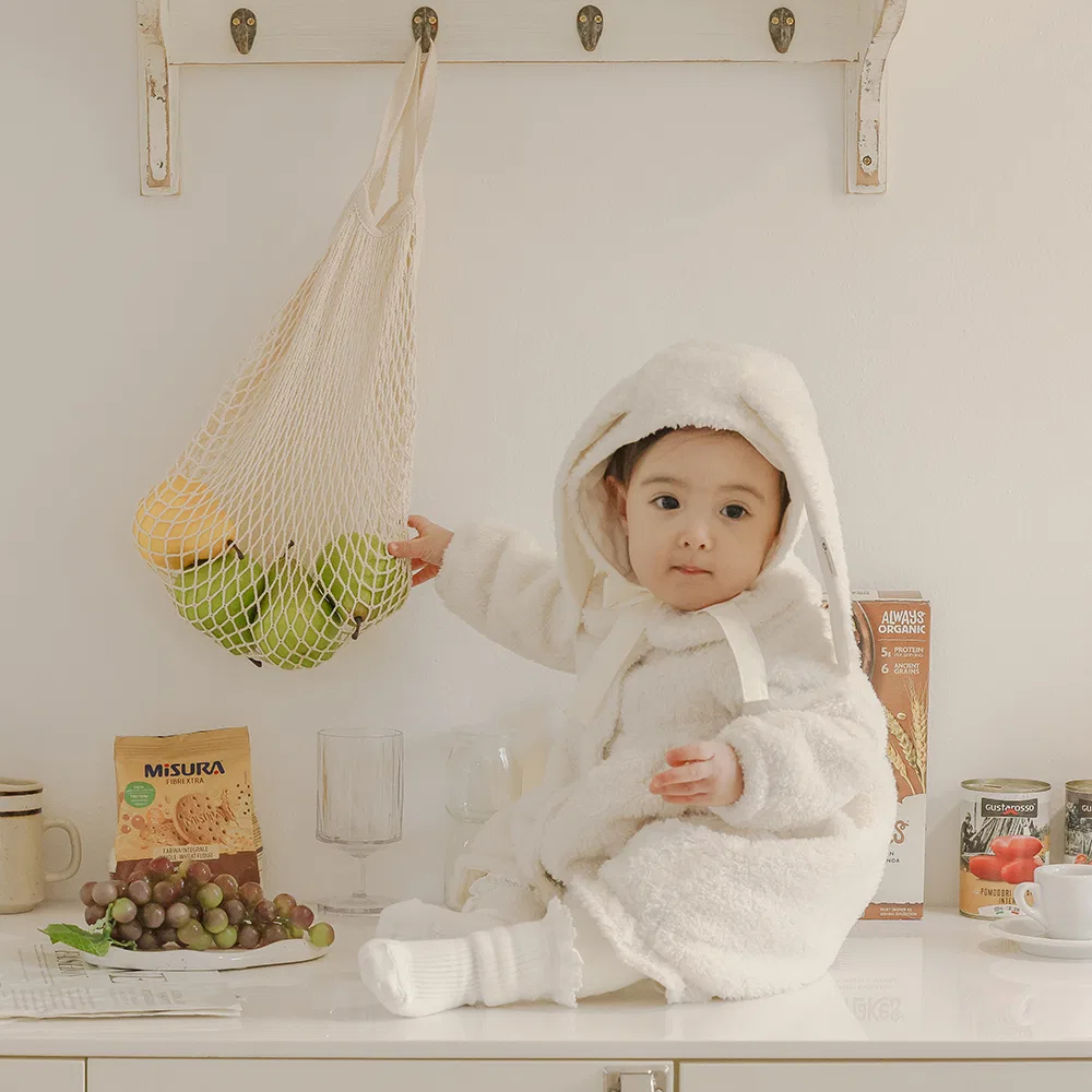 Детский пушистый боди с круглым воротником от Arimcloset — фото 2