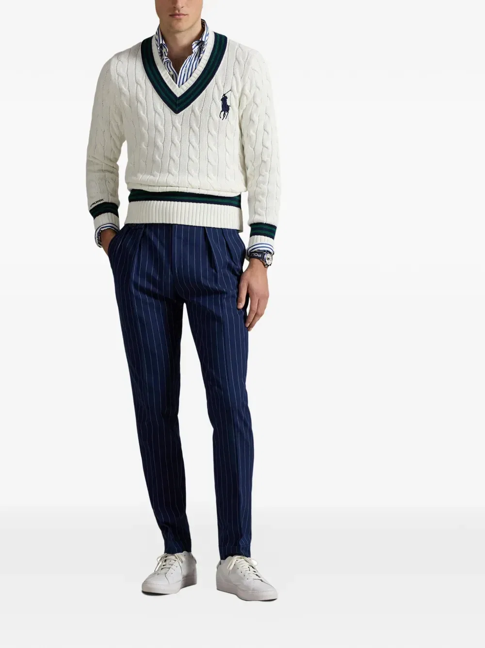 Свитер Wimbledon POLO RALPH LAUREN, белый — фото 2