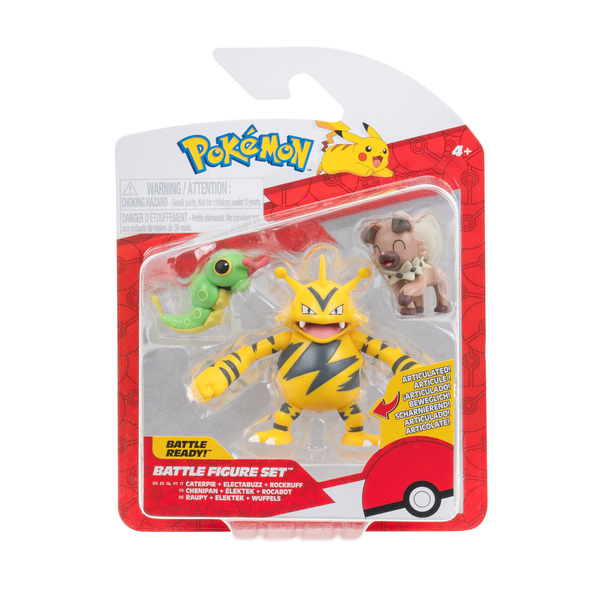 

PKW - Набор боевых фигурок (3PK: Caterpie, Rockruff, Electabuzz) W21 Pokemon