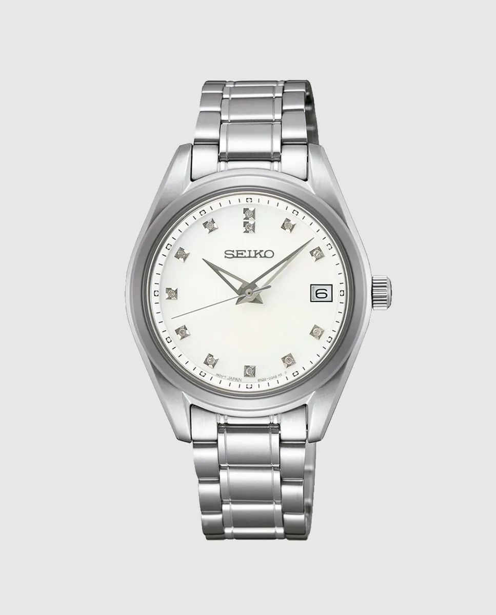 

Женские часы Ladies SUR579P1 из стали с серебряным ремешком Seiko, серебряный